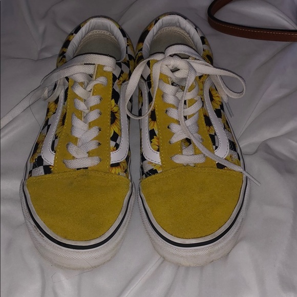 yellow flower vans